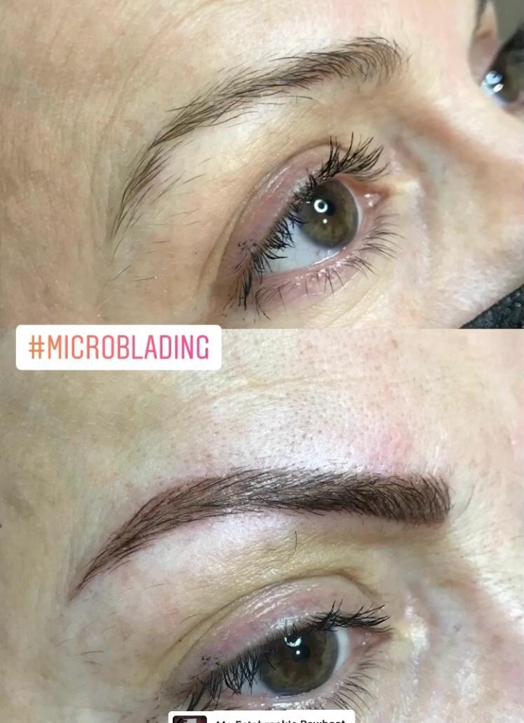 Antes e depois de microblading